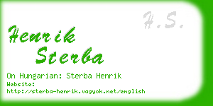 henrik sterba business card